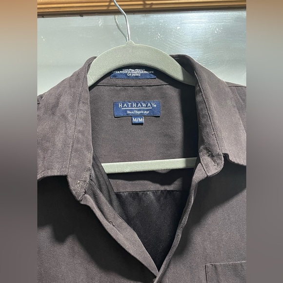 Brown Long Sleeve Shirt in suede texture - Picture 3 of 3